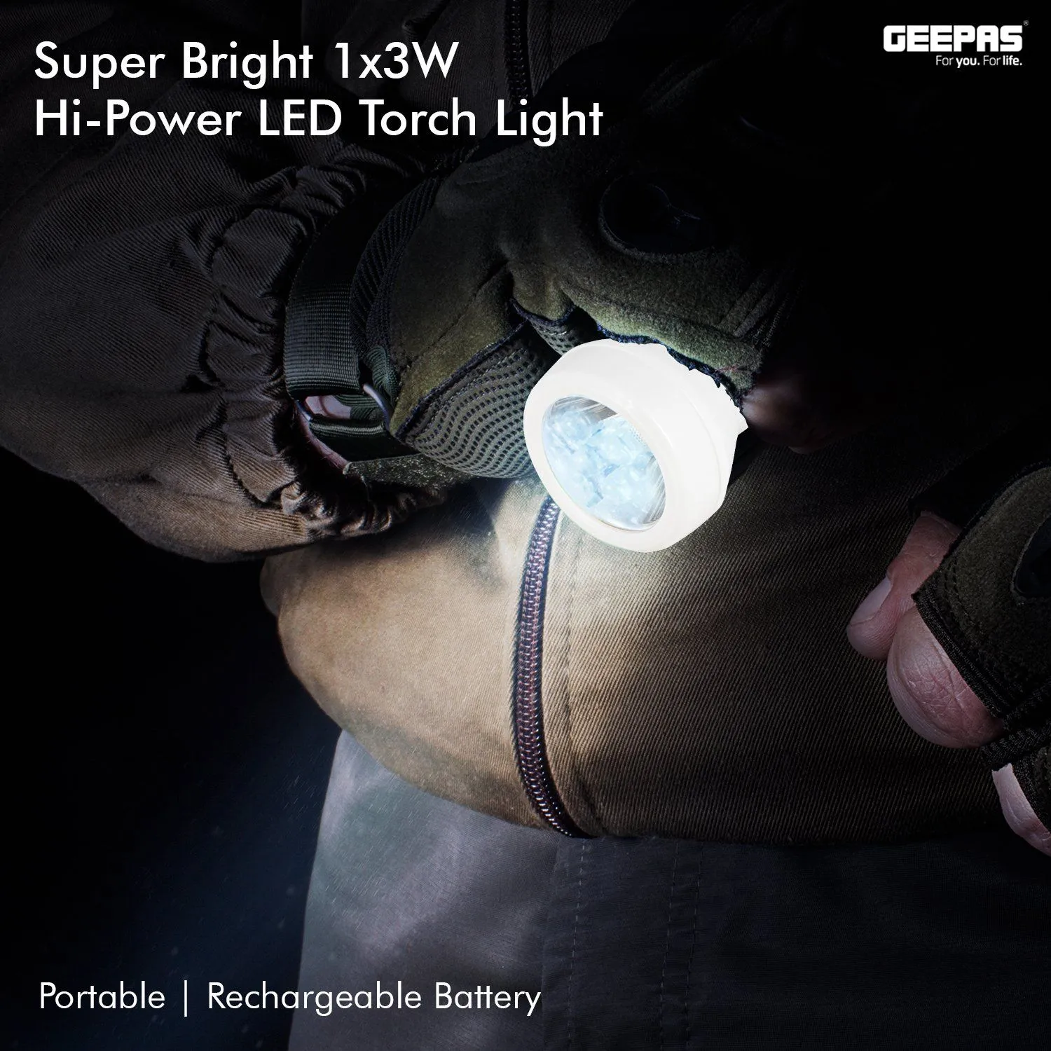 1500mAh Rechargeable LED Flashlight