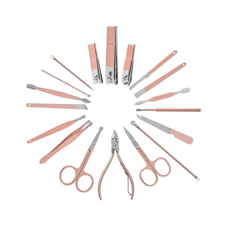 18-Piece Professional Stainless Steel Pedicure Nail Clippers Set