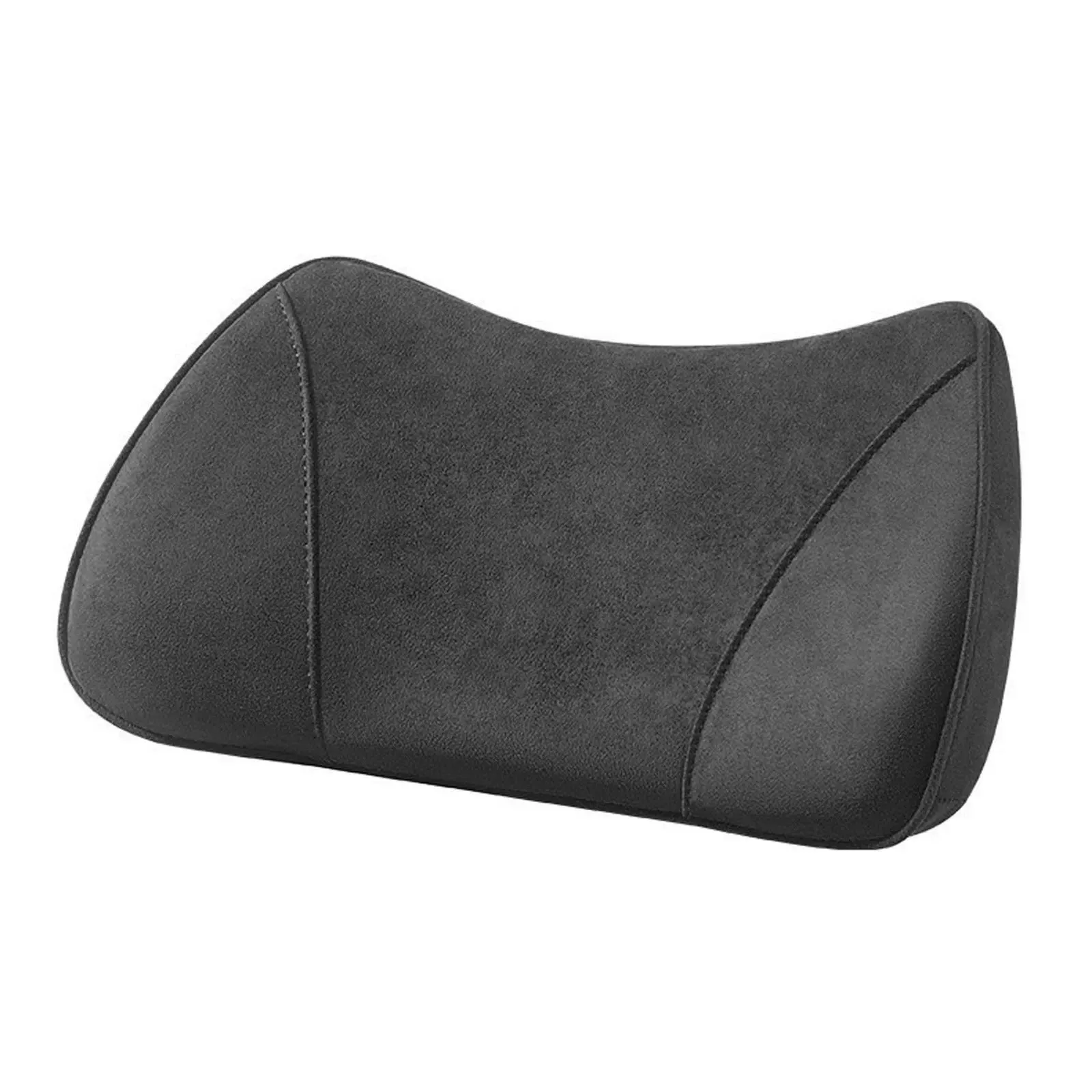 2-in-1 Memory Foam Car Seat Booster & Lumbar Pillow – Universal Driver Cushion with Suede Cover