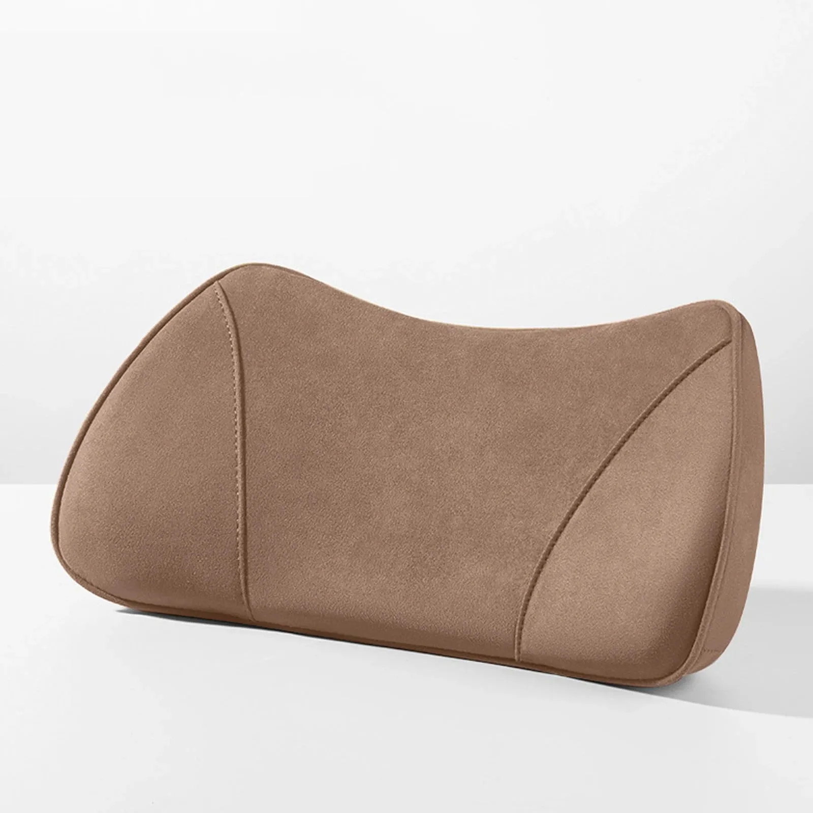 2-in-1 Memory Foam Car Seat Booster & Lumbar Pillow – Universal Driver Cushion with Suede Cover