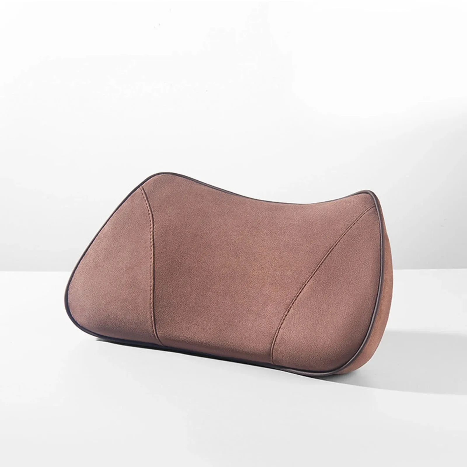 2-in-1 Memory Foam Car Seat Booster & Lumbar Pillow – Universal Driver Cushion with Suede Cover