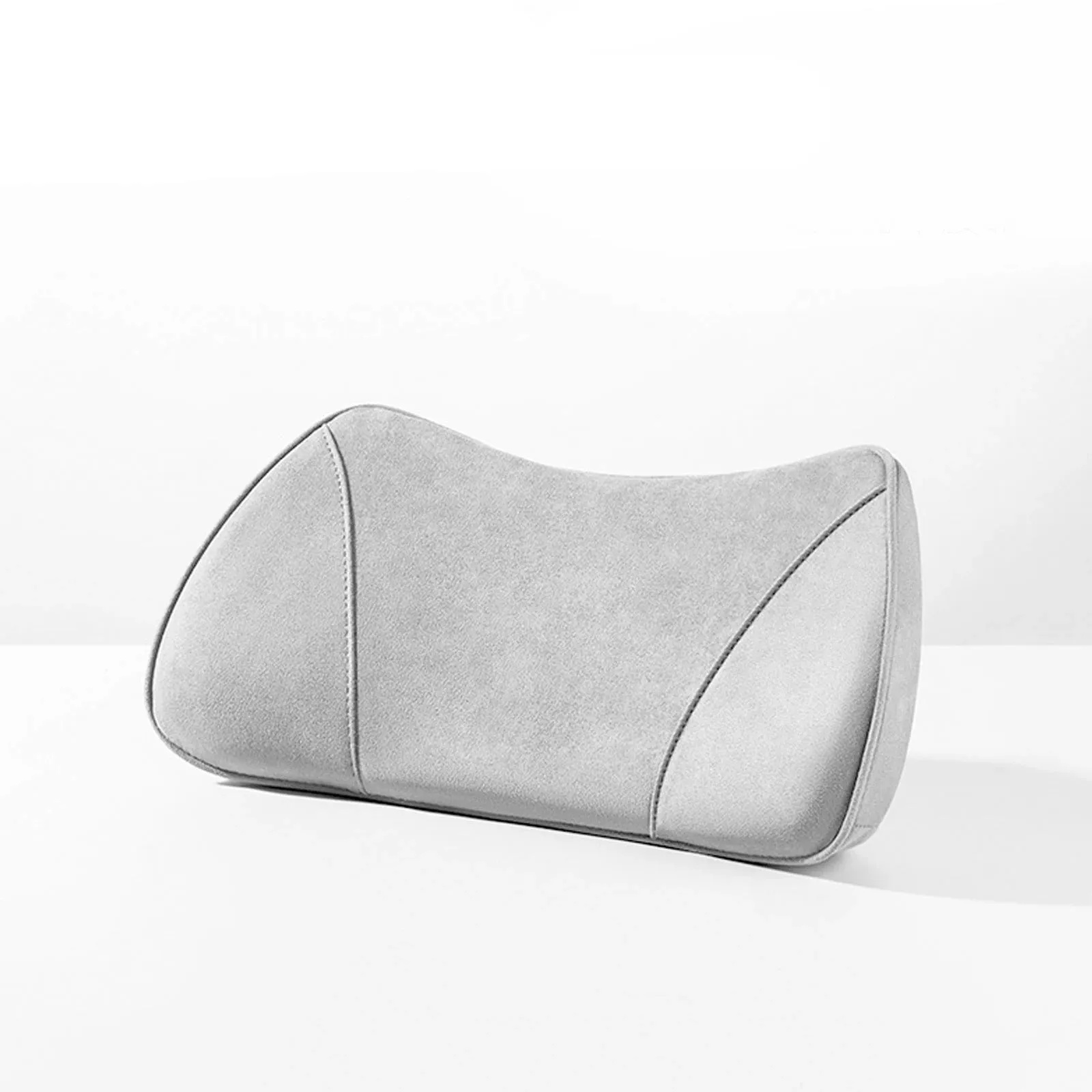 2-in-1 Memory Foam Car Seat Booster & Lumbar Pillow – Universal Driver Cushion with Suede Cover