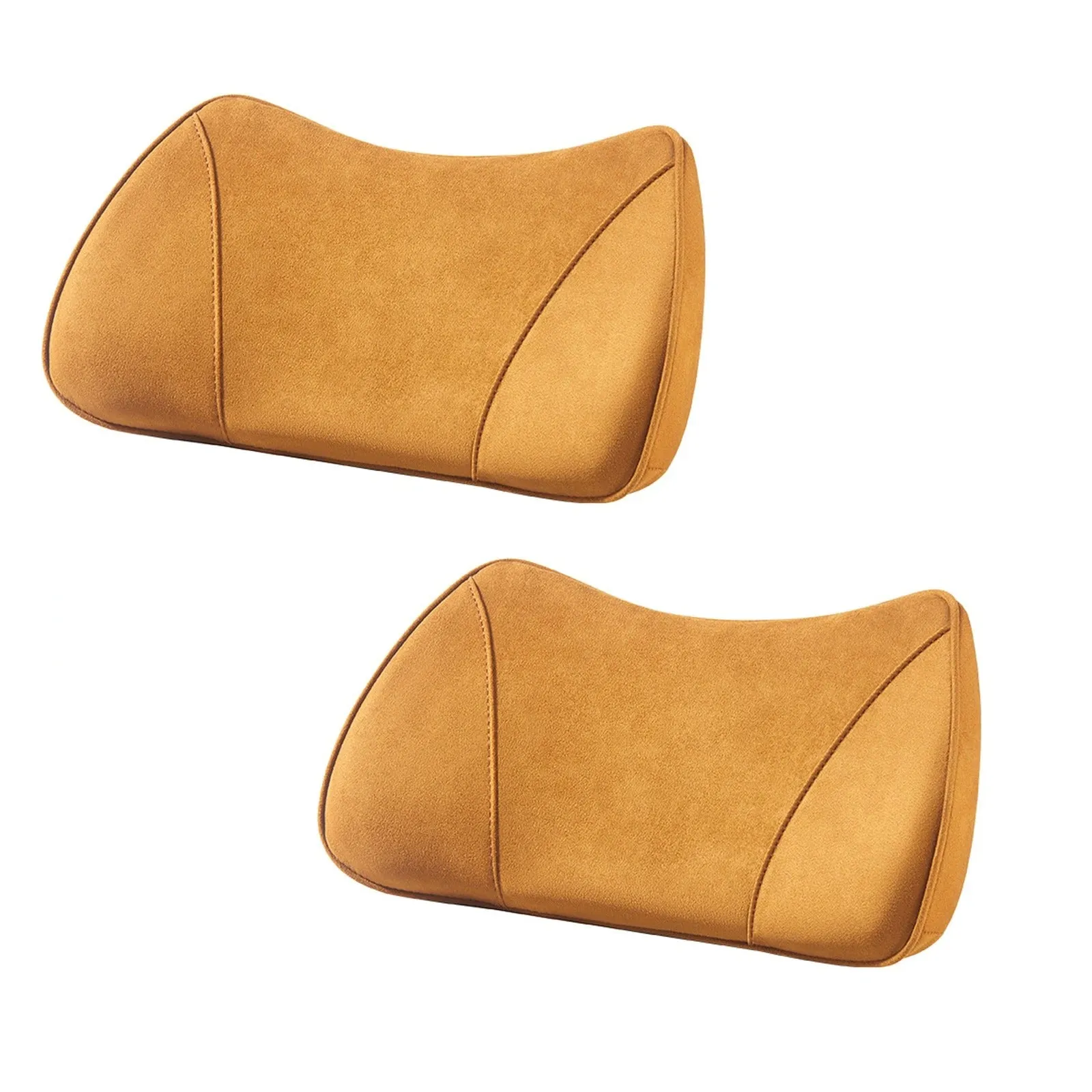 2-in-1 Memory Foam Car Seat Booster & Lumbar Pillow – Universal Driver Cushion with Suede Cover
