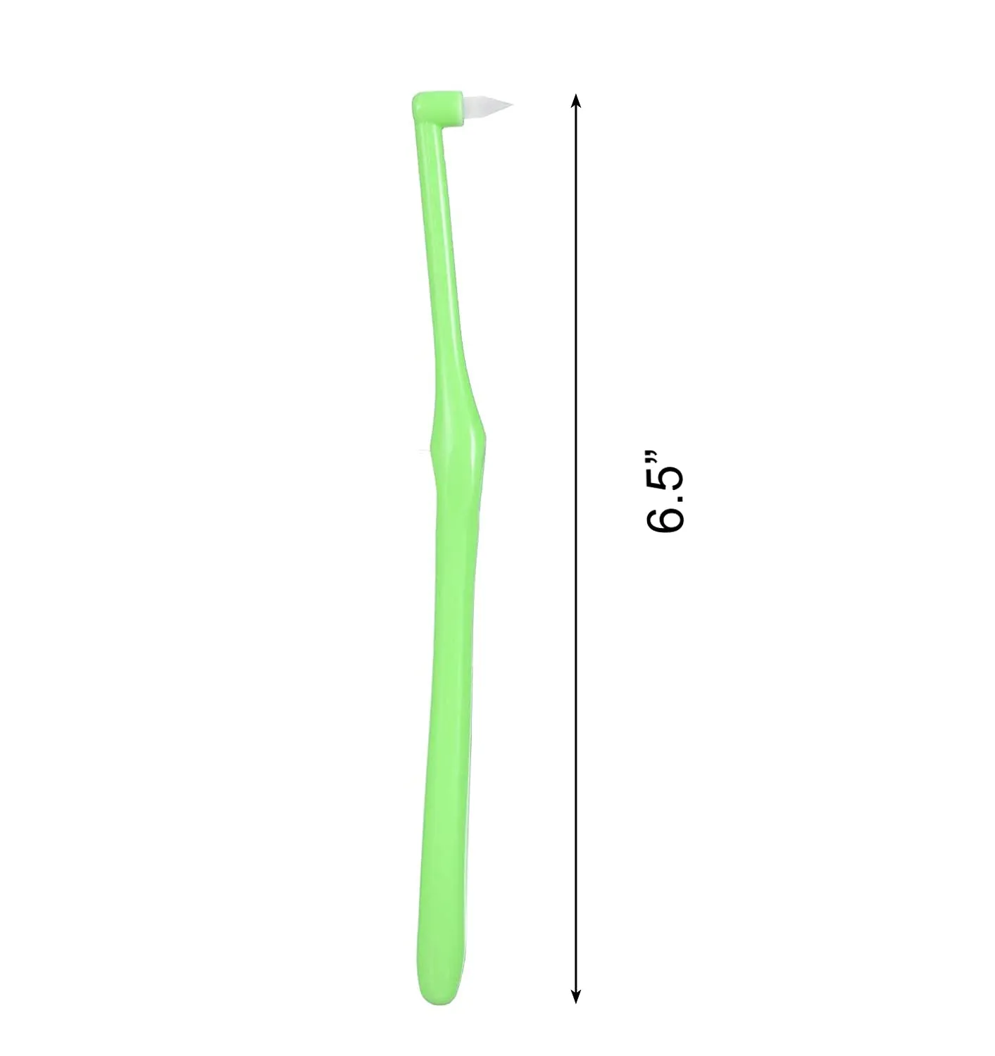2pcs Interspace Toothbrush Soft Trim Single Tufted Wisdom Toothbrush for Detail Cleaning and Orthodontic Braces (Green and Blue)