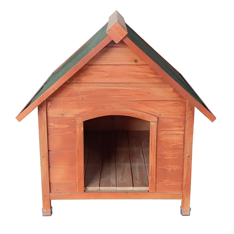 33.5" Golden Wooden Outdoor Dog Pet House with Strong Durability