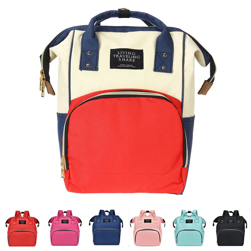 36L Canvas Diaper Bag Backpack - Perfect for Mom and Baby When Traveling! - Mother Multifunctional Shoulder Outdoor Camping Travel