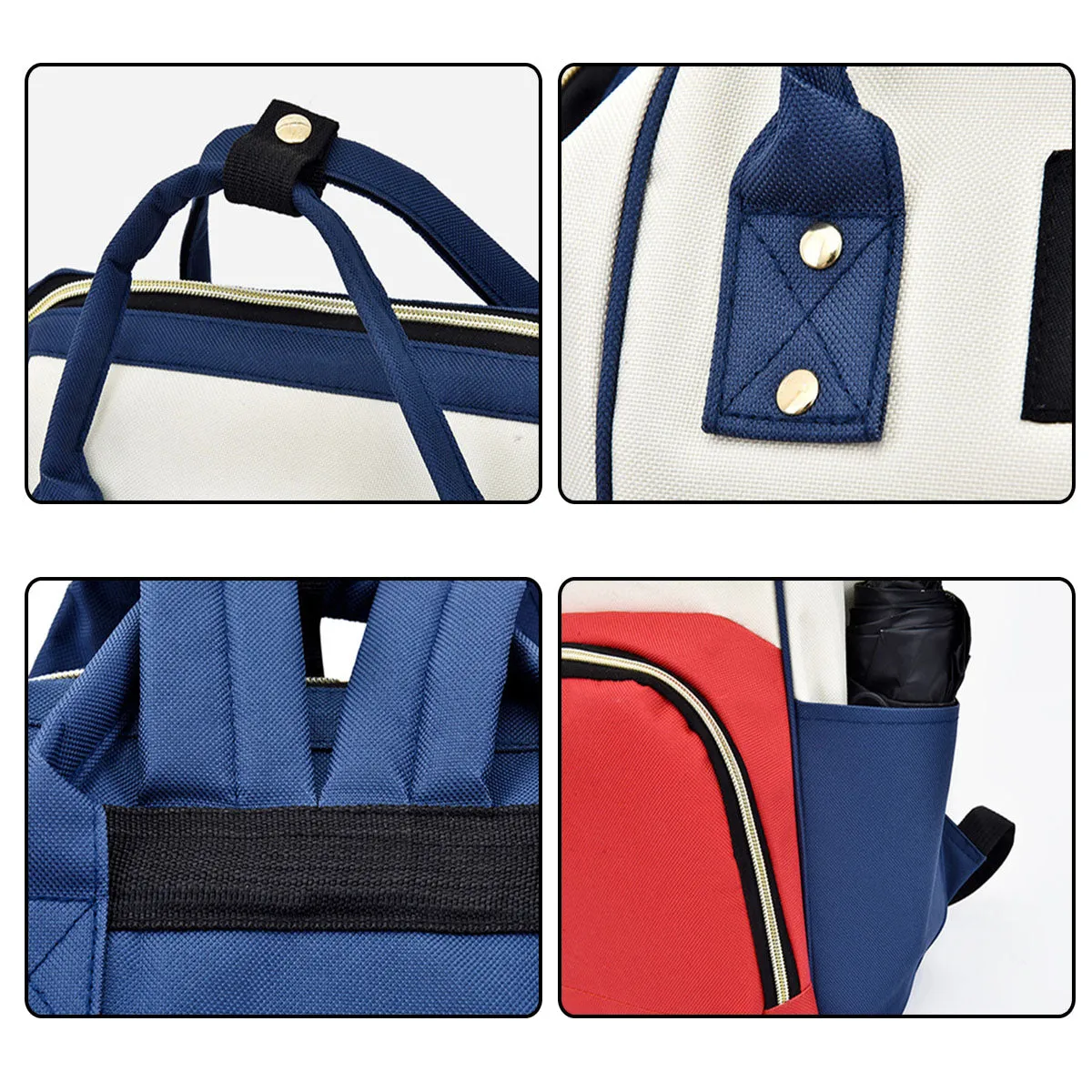 36L Canvas Diaper Bag Backpack - Perfect for Mom and Baby When Traveling! - Mother Multifunctional Shoulder Outdoor Camping Travel