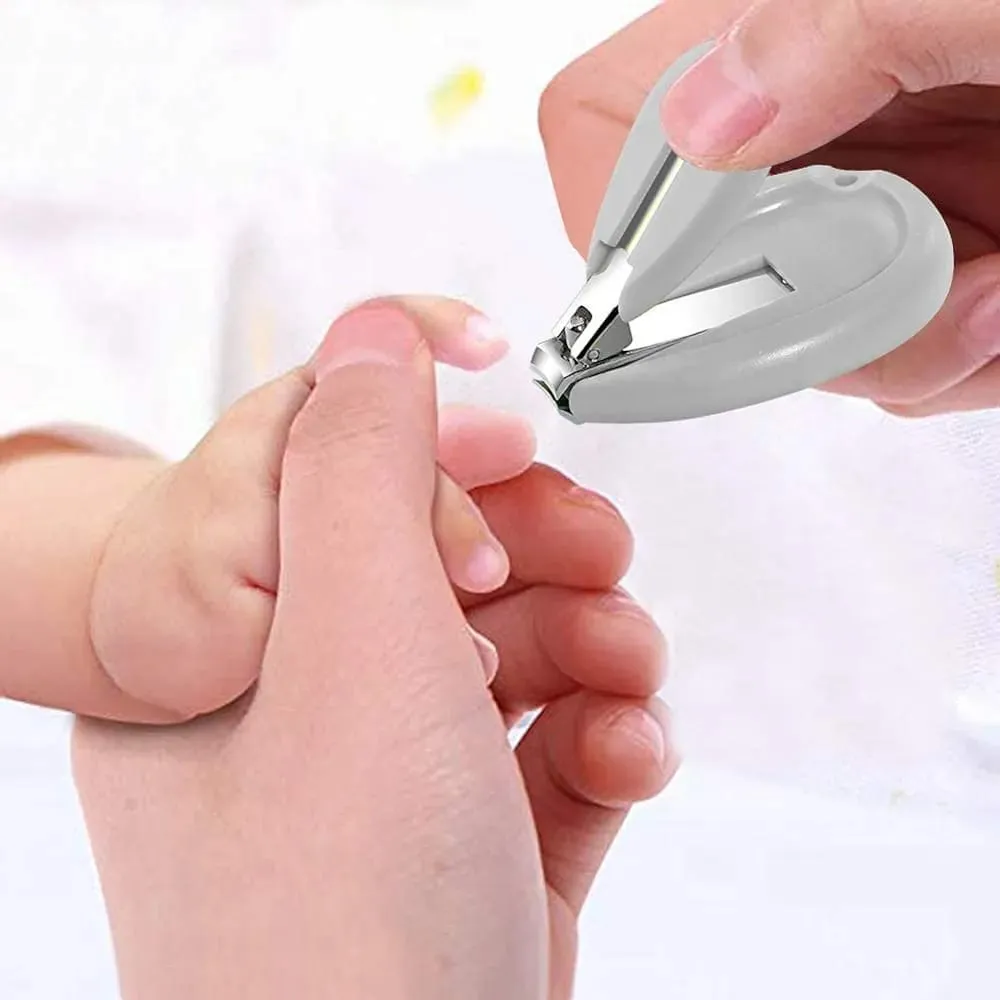 4-in-1 Baby Grooming Kit, with Baby Nail Clippers, Scissor, Nail File& Tweezer |Grey