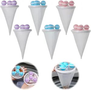6 PCS Floating Hair Filtering Mesh Removal, 2024 New Washing Machine Hair Filter Cleaning Mesh Bag, Household Hair Filter Washer Pet Hair Remover Lint Fur Catcher for Laundry (6PCS)
