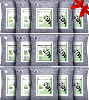 Activated Charcoal Odor Absorber for Strong Odor in Basement, Car, Closet, Shoe, 15 Pack Bamboo Charcoal Air Purifying Bags Deodorizer Odor Eliminator for Home