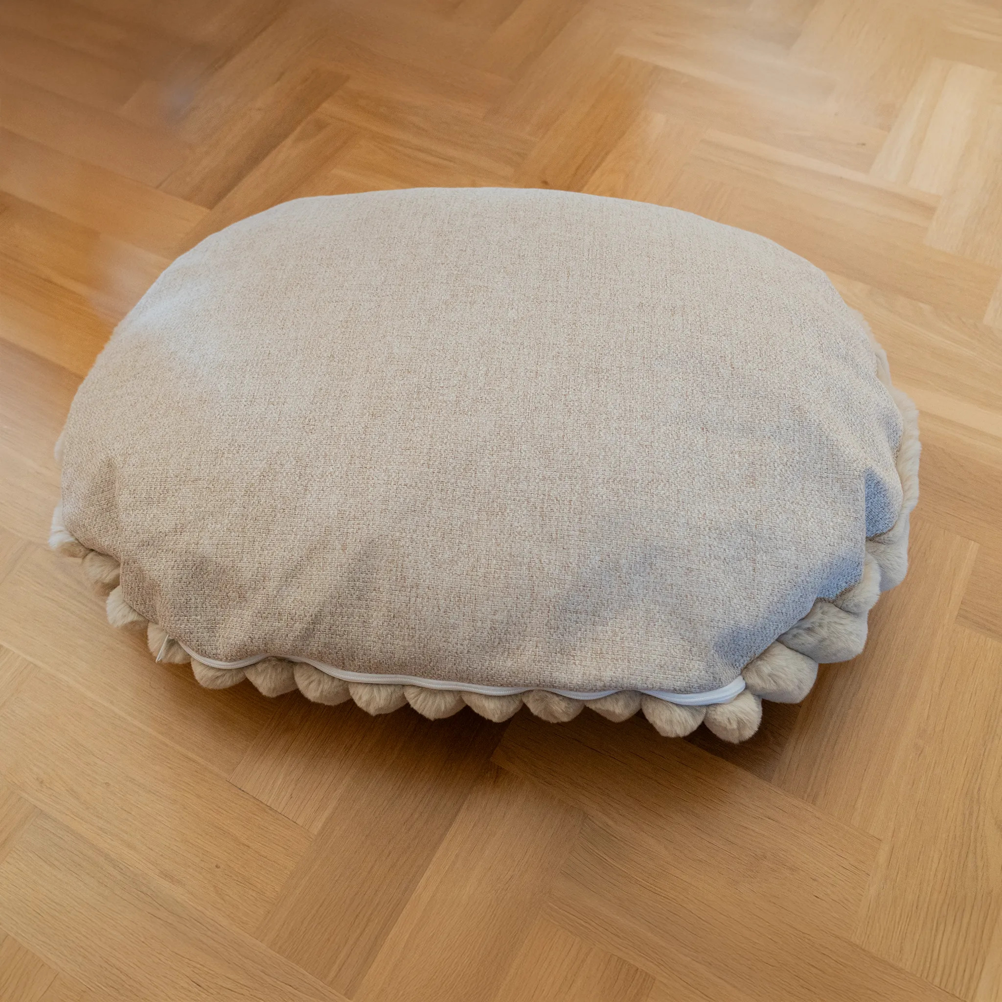 AllPetSolutions Alfie Premium  Luxury Dog Bed - Ivory Cream - S/M/XL