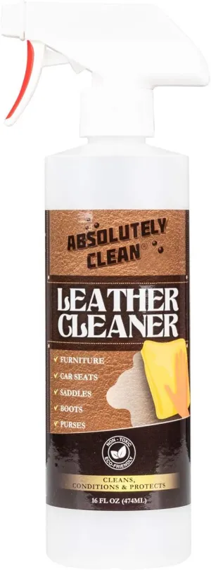 Amazing Leather Cleaner/Conditioner/Deodorizer | Powerful, Natural Enzyme Cleaner | USA Made | Great for Leather & Vinyl, Furniture, Boots, Purses, Clothing & More Removes Stains Spray & Wipe (16oz)