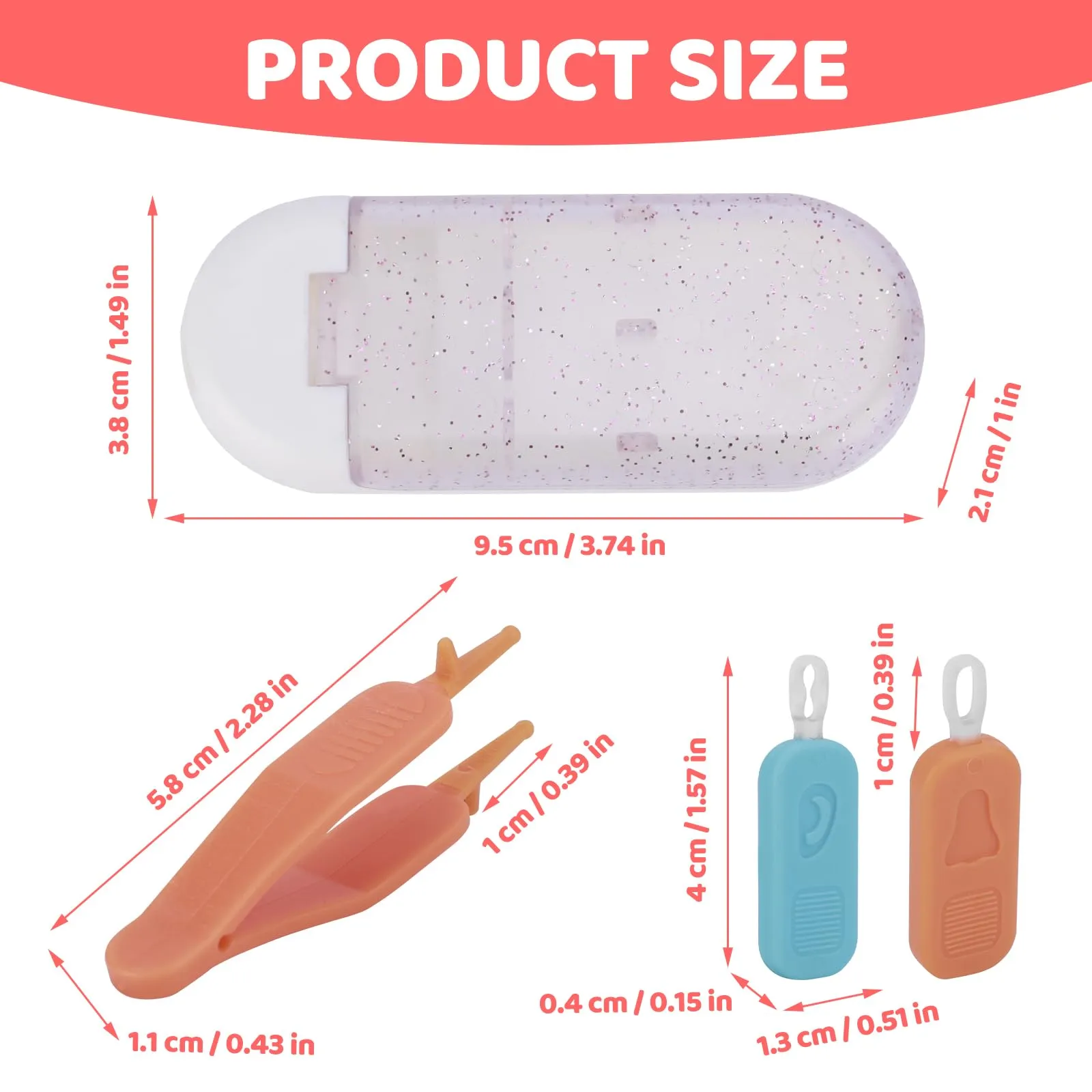 Baby Nose and Baby Ear Cleaner, Safe Baby Booger Remover Soft Nose Cleaning Tweezers Nose Cleaner for Baby Infants Newborns and Toddlers, Earwax and Snot Removal Baby Booger Picker