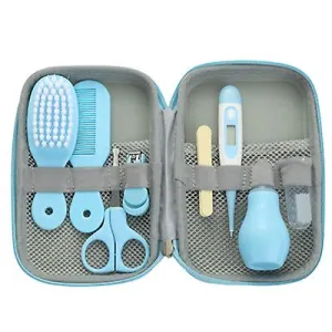 blue Baby nail clippers, nasal aspirator, electronic thermometer combo set AZ19561