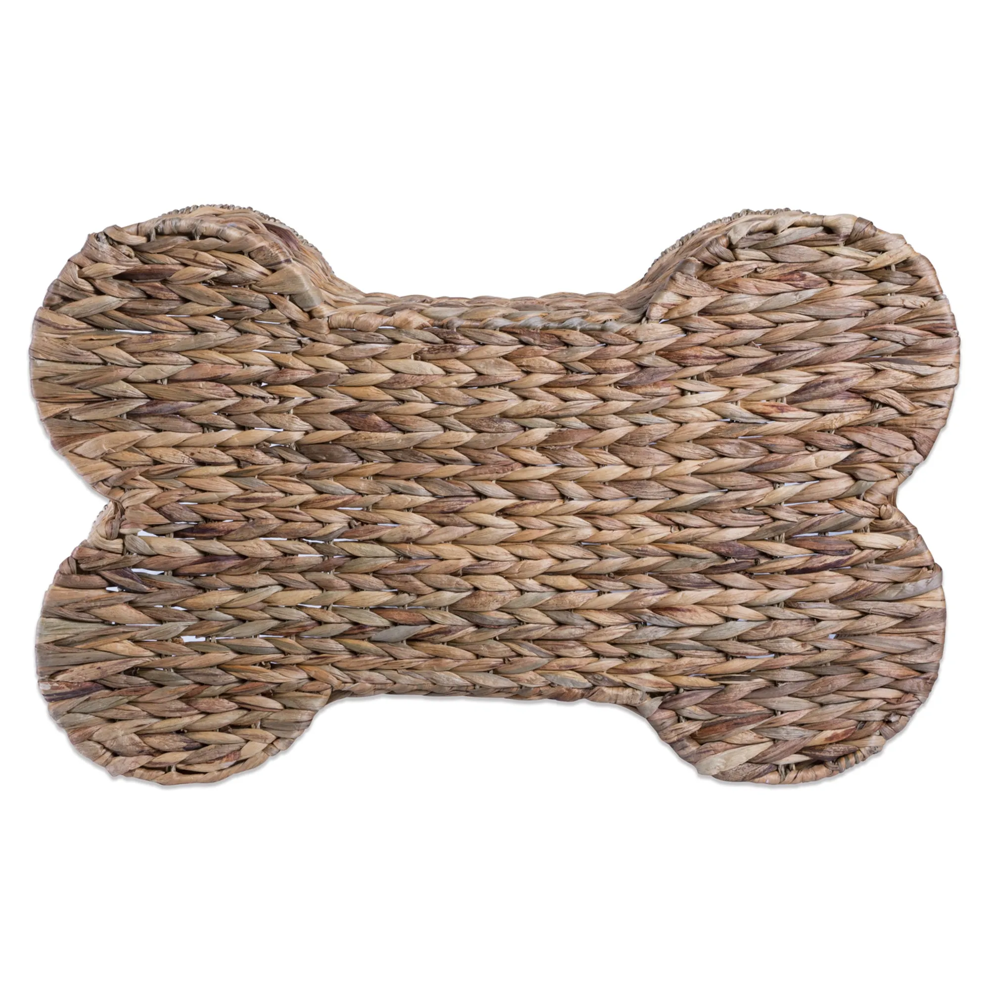 Bone Dry Hyacinth Pet Storage Basket, Bone Shaped, Natural, Large - 24x15x9"