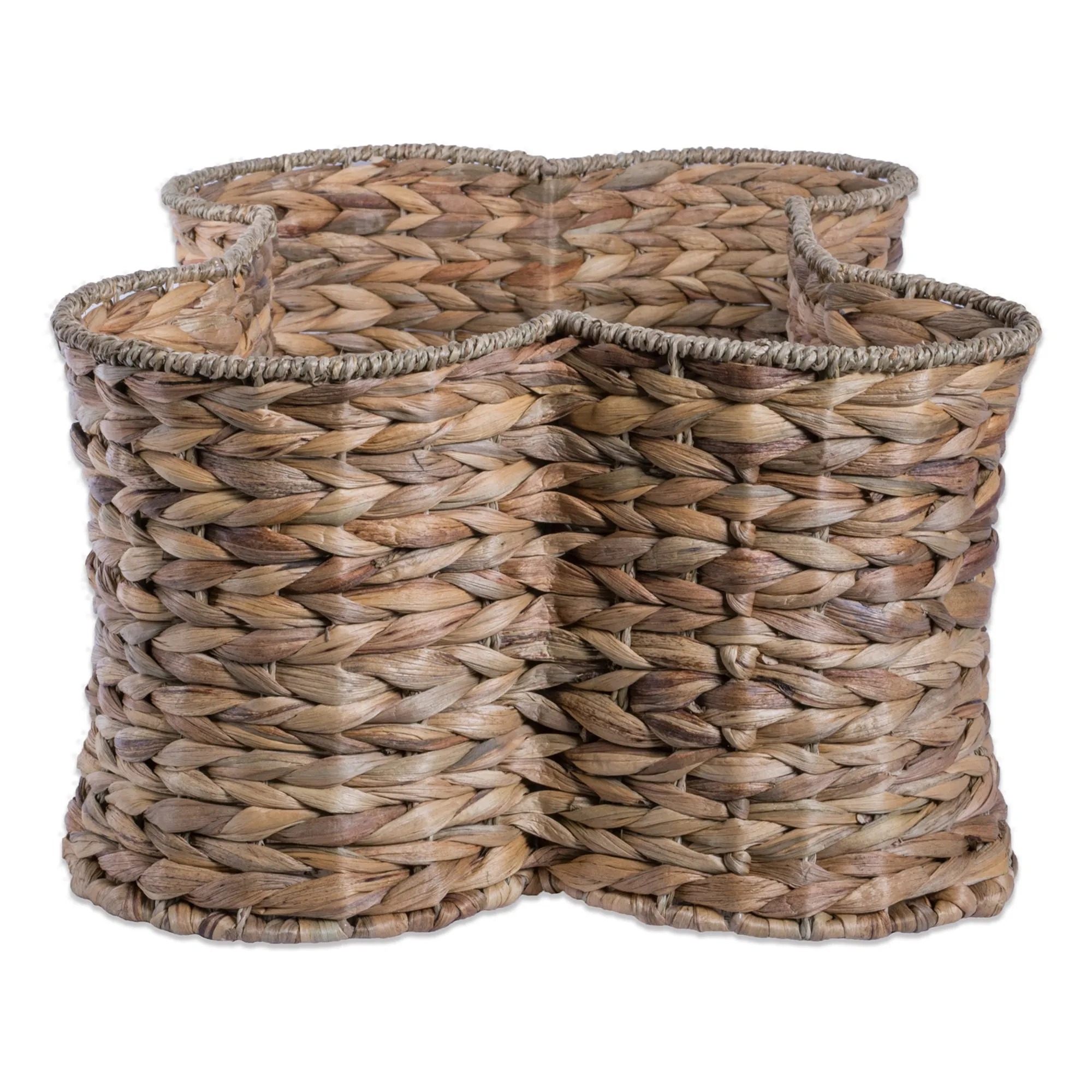 Bone Dry Hyacinth Pet Storage Basket, Bone Shaped, Natural, Large - 24x15x9"