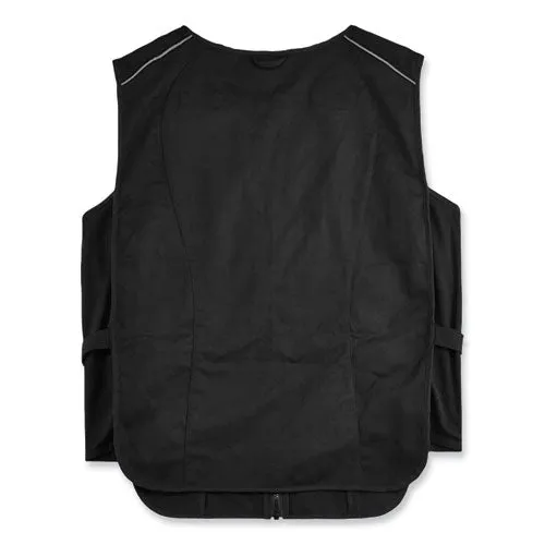 Chill-its 6255 Lightweight Phase Change Cooling Vest, Cotton/polyester, Small/medium, Black, Ships In 1-3 Business Days