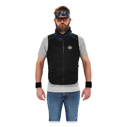 Chill-its 6255 Lightweight Phase Change Cooling Vest, Cotton/polyester, Small/medium, Black, Ships In 1-3 Business Days