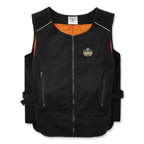 Chill-its 6255 Lightweight Phase Change Cooling Vest, Cotton/polyester, Small/medium, Black, Ships In 1-3 Business Days