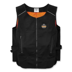 Chill-its 6255 Lightweight Phase Change Cooling Vest, Cotton/polyester, Small/medium, Black, Ships In 1-3 Business Days