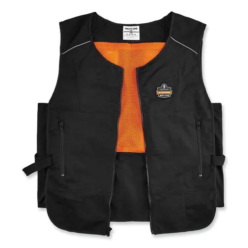Chill-its 6255 Lightweight Phase Change Cooling Vest, Cotton/polyester, Small/medium, Black, Ships In 1-3 Business Days
