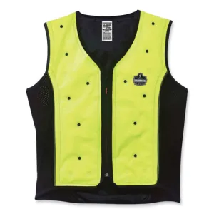Chill-its 6685 Premium Dry Evaporative Cooling Vest With Zipper, Nylon, 2x-large, Lime, Ships In 1-3 Business Days