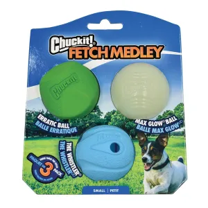Chuckit Fetch Medley Small Dog Toy Set 3 pack {)_(}