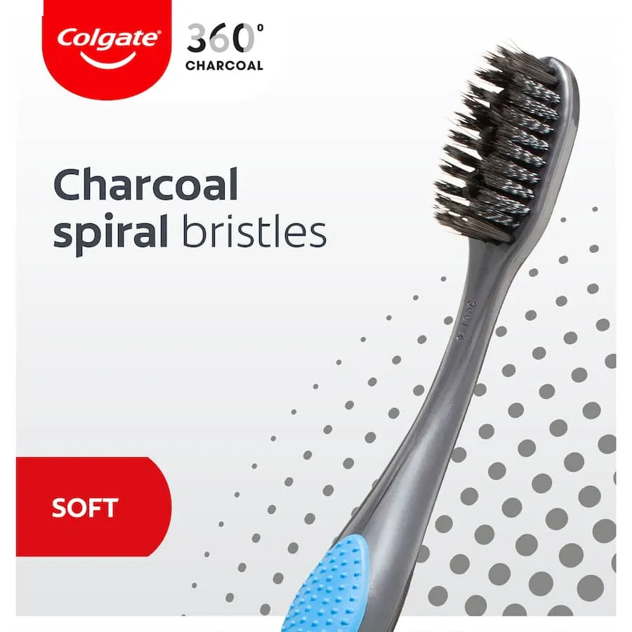 Colgate 360 Toothbrush Charcoal Soft Value Pack