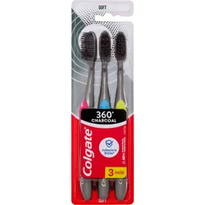 Colgate 360 Toothbrush Charcoal Soft Value Pack