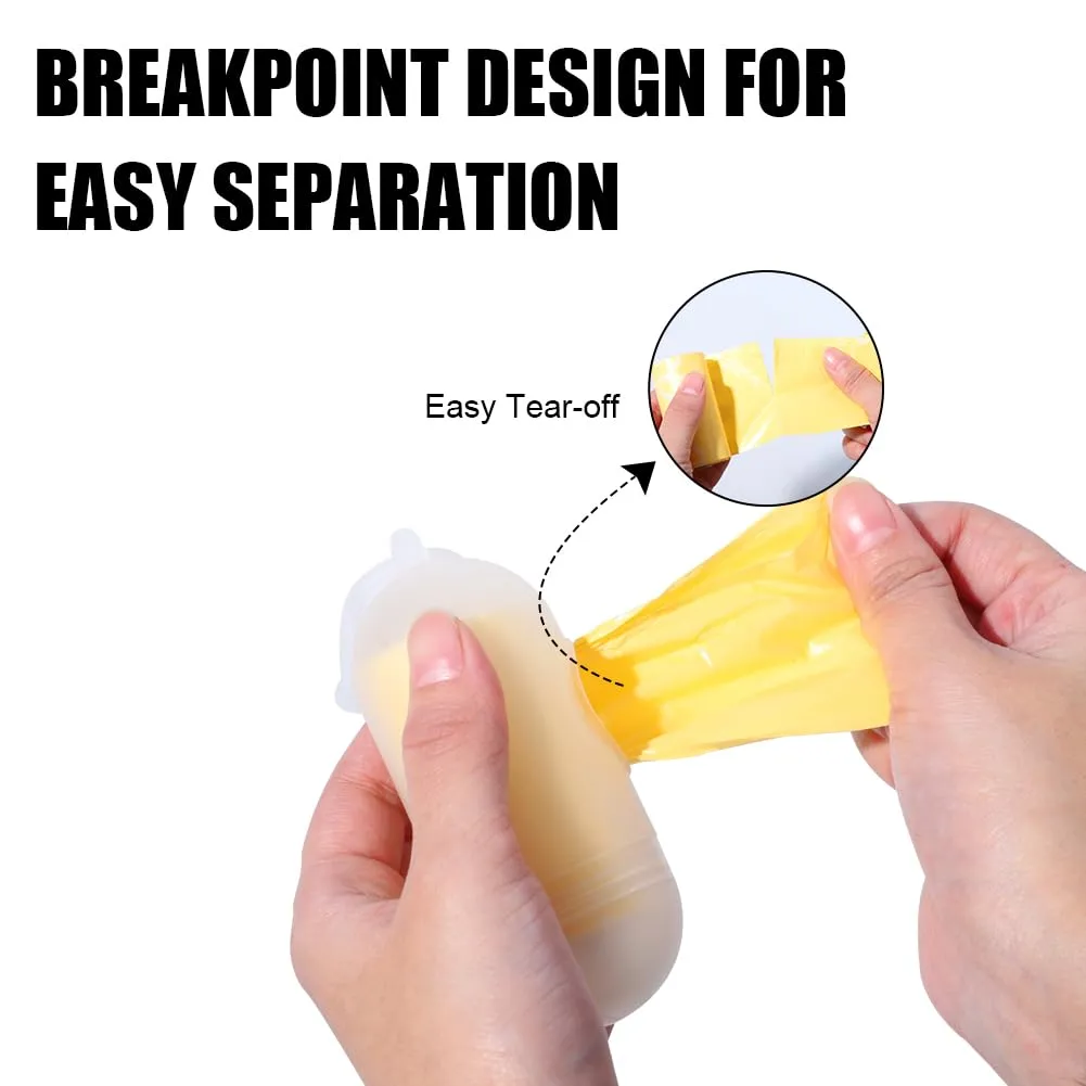Diaper Disposal Bags - 8 Refill Rolls/120 Pack Baby Poop Bag with Dispenser | Tropical Fruit Scented | Leak Proof & Trash Bags for Diapers
