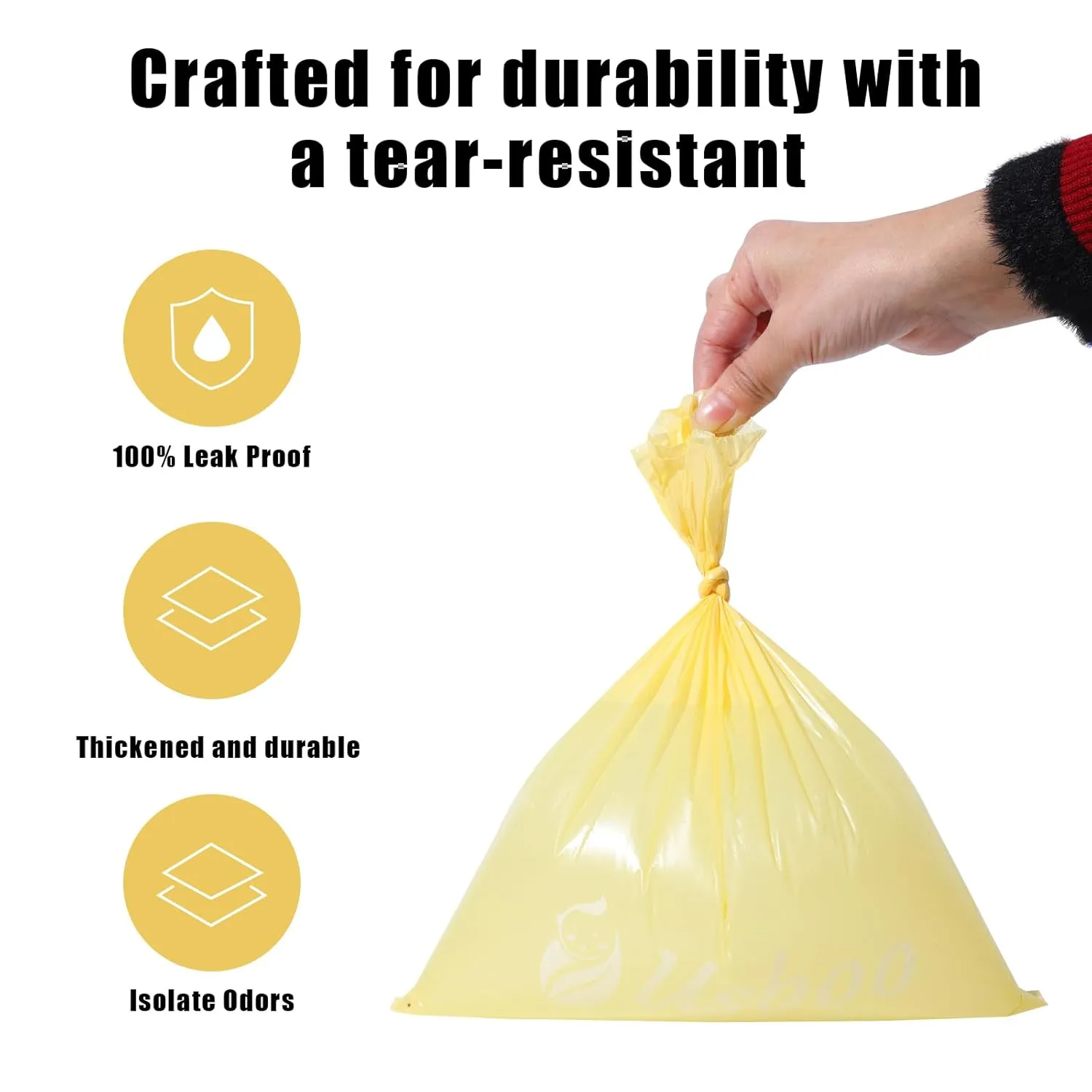 Diaper Disposal Bags - 8 Refill Rolls/120 Pack Baby Poop Bag with Dispenser | Tropical Fruit Scented | Leak Proof & Trash Bags for Diapers