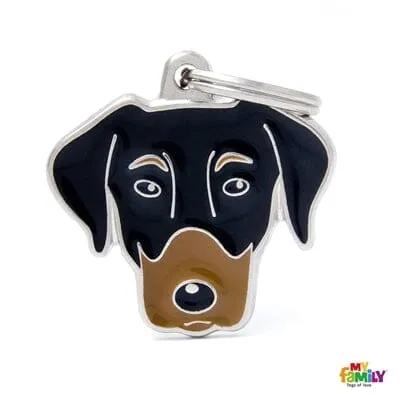 Dobermann Dog Name Tag