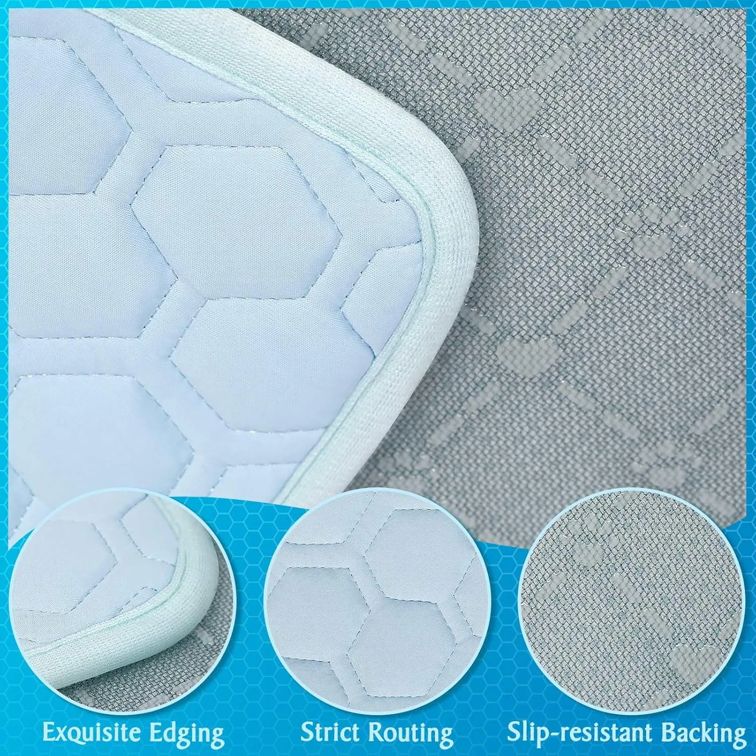 Dog Cooling Mat Thicken Breathable Arc-Chills Cooling Mat for Large Dogs | 5F Drop Pet Cool Pad Non-Slip Washable Cat Cool Bed for Indoor | Outdoor