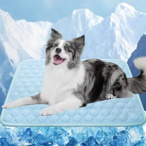 Dog Cooling Mat Thicken Breathable Arc-Chills Cooling Mat for Large Dogs | 5F Drop Pet Cool Pad Non-Slip Washable Cat Cool Bed for Indoor | Outdoor
