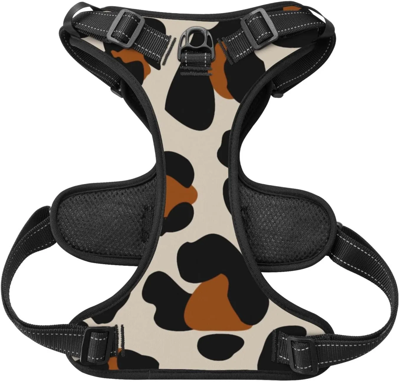 Dog Harness and Leash Set No Pull, Adjustable Reflective Dog Vest Harness with Handle Easy Control Puppy for Pet, Small, Medium, Large Dogs (Small)-Leopard