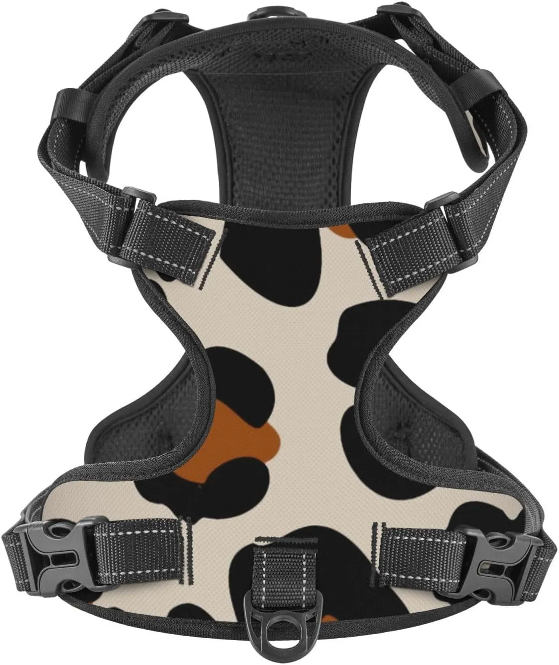 Dog Harness and Leash Set No Pull, Adjustable Reflective Dog Vest Harness with Handle Easy Control Puppy for Pet, Small, Medium, Large Dogs (Small)-Leopard