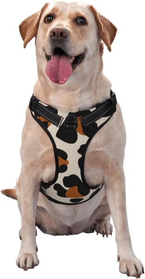 Dog Harness and Leash Set No Pull, Adjustable Reflective Dog Vest Harness with Handle Easy Control Puppy for Pet, Small, Medium, Large Dogs (Small)-Leopard