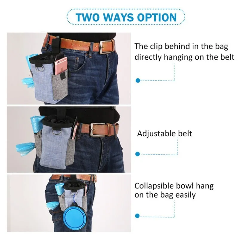 Dog Pouch Dog Training Pouch With Adjustable Waist Belt Shoulder Strap