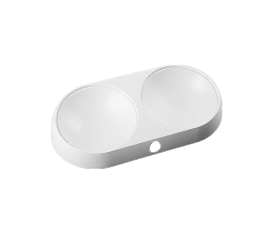 Double bowl Dog Cat Bowls Safe Non Toxic Non-slip Travel Feeding bowl AZ13501