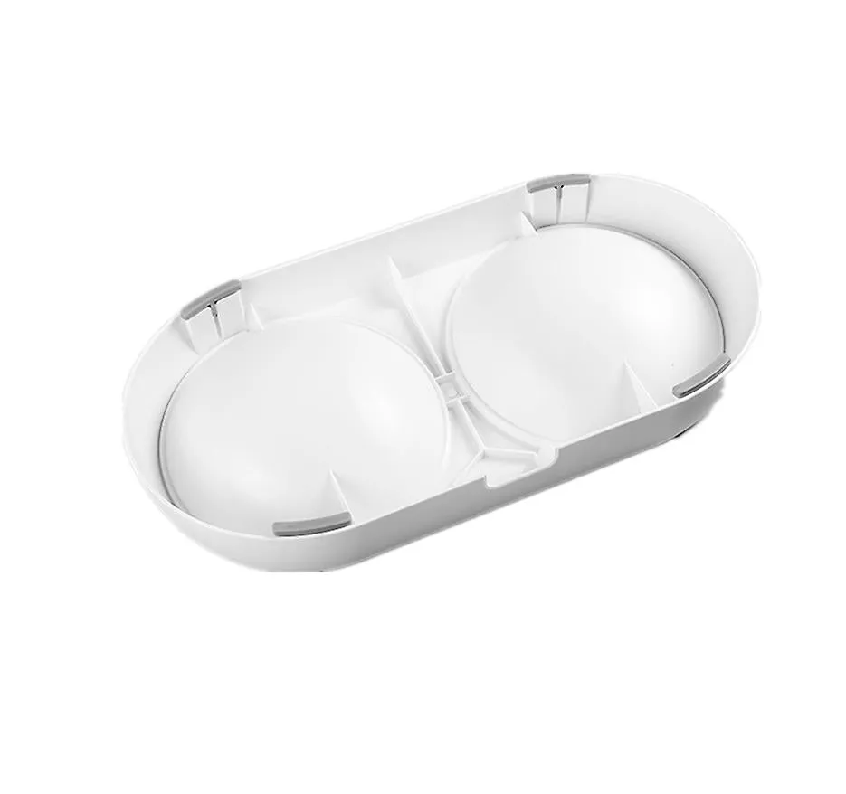 Double bowl Dog Cat Bowls Safe Non Toxic Non-slip Travel Feeding bowl AZ13501