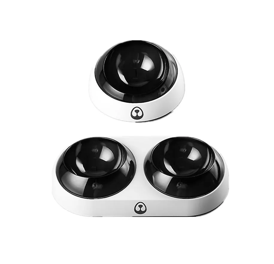 Double bowl Dog Cat Bowls Safe Non Toxic Non-slip Travel Feeding bowl AZ13501