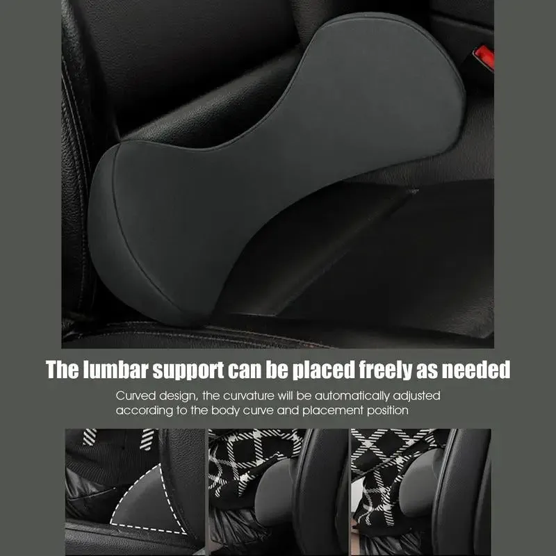 Ergonomic Memory Foam Car Lumbar Cushion – Supportive Waist Pad for Car, Office, and Home