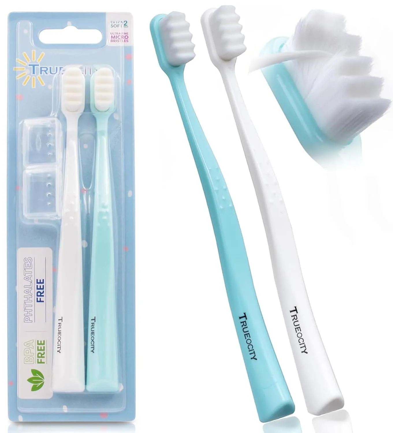 Extra Soft Toothbrushes for Adults - 20,000 Bristles, Super Nano Toothbrushes for Adults for Sensitive Gums, Toothbrush Soft Bristle Adult, Ultra Soft Bristle Toothbrush, Tooth Brush, Soft Toothbrush