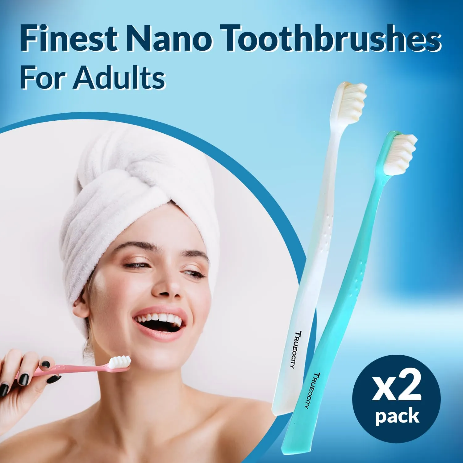 Extra Soft Toothbrushes for Adults - 20,000 Bristles, Super Nano Toothbrushes for Adults for Sensitive Gums, Toothbrush Soft Bristle Adult, Ultra Soft Bristle Toothbrush, Tooth Brush, Soft Toothbrush