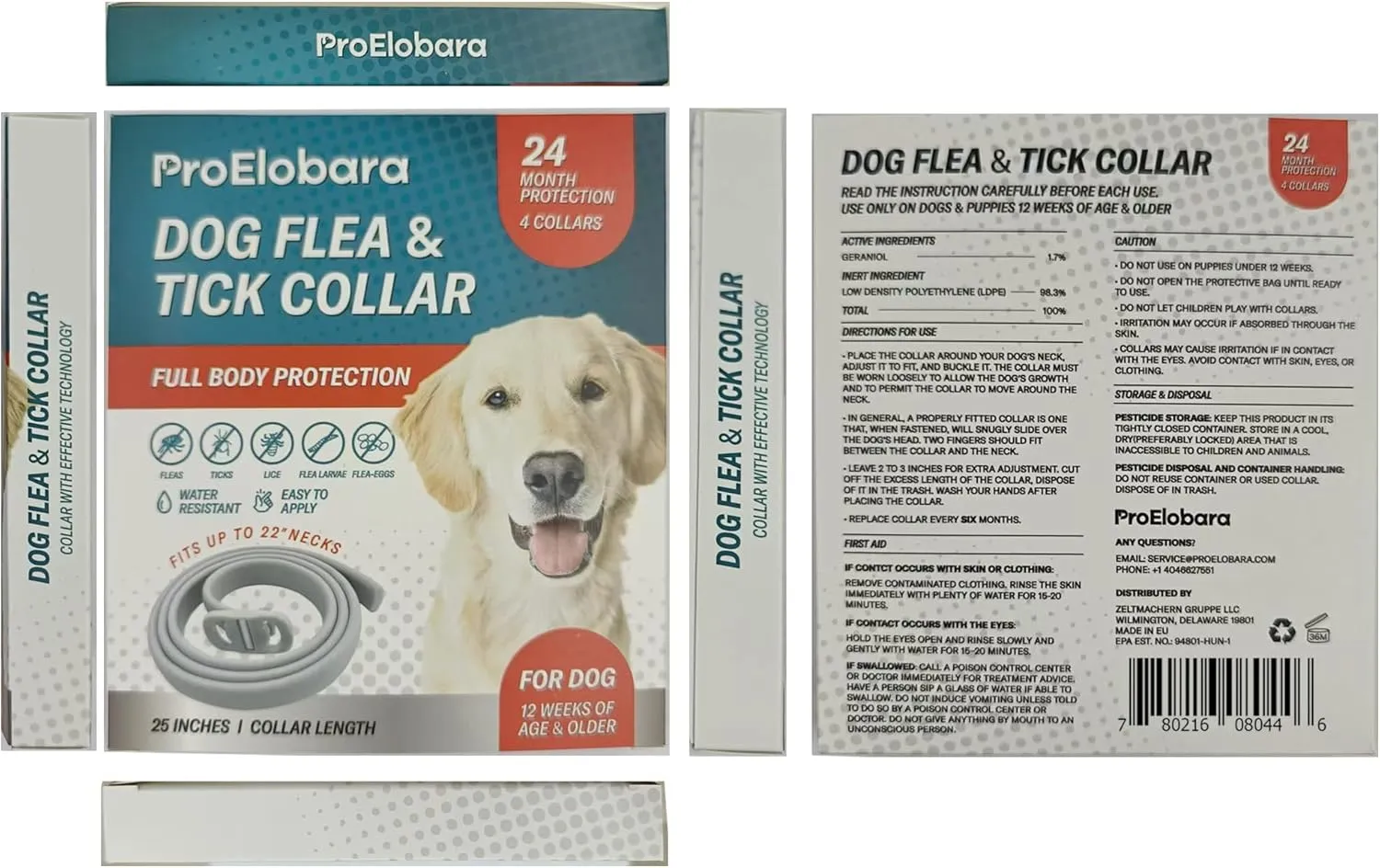 Flea and Tick Prevention Collars for Dogs: Effective Pet Flea Tick Treatment for Dog Collar - Adjustable Natural Flea Tick Collars for Extra Large, Medium, Small Dogs, Flea Tick Control for Puppies