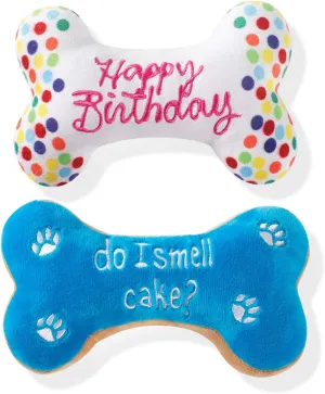 FRINGE STUDIO Birthday Bone Cookies Pet Toy (289332), Multicolor