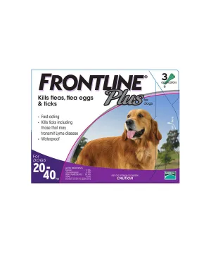 Frontline Plus for Large Dogs 20.1kg to 40kg (3 doses)