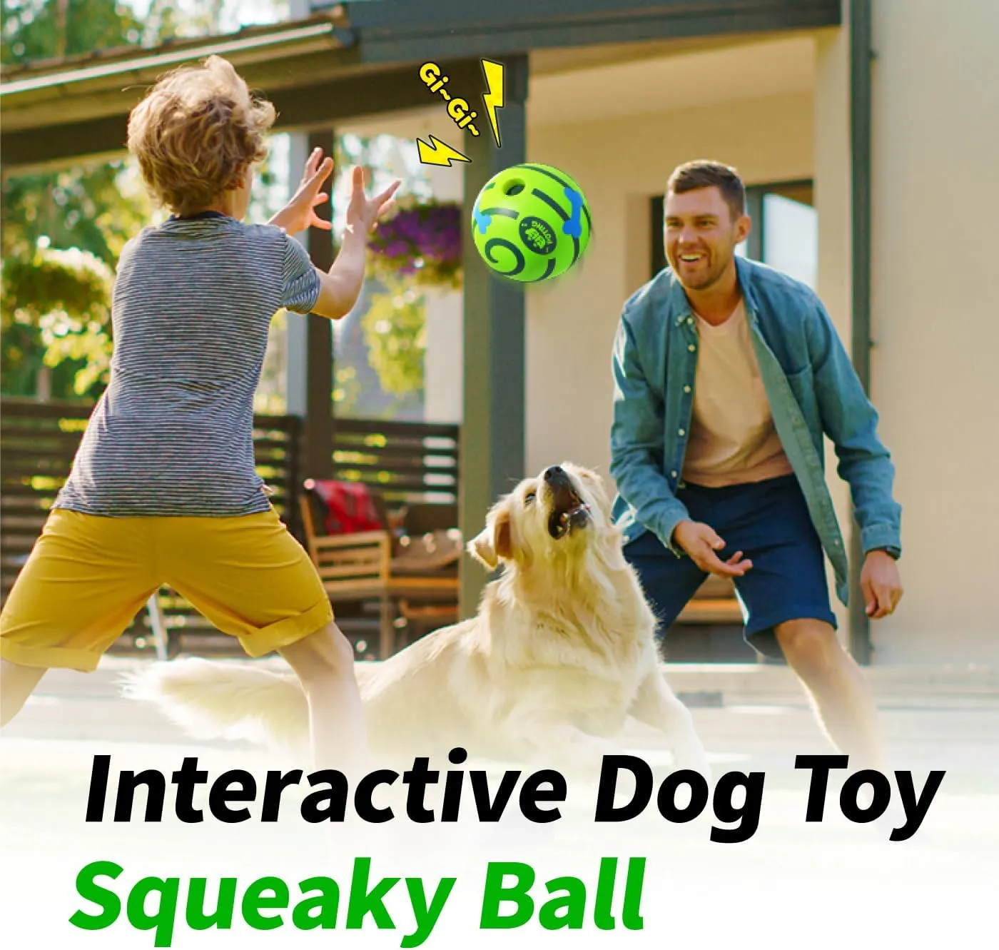 Giggle Ball for Dogs 2 Pack, Interactive Dog Toys, Funny Giggle Sound Toy Ball, Chew Toys for Large Medium Small Dogs, Fun Giggle Sounds Attract Attention When Rolled or Shaken - 3.14 inch