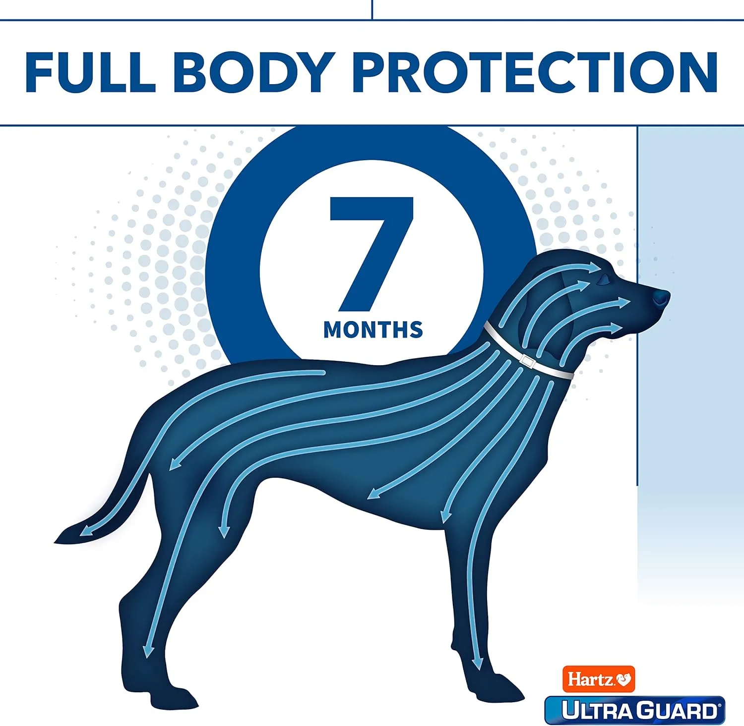 Hartz UltraGuard Plus Flea & Tick Collar for Dogs and Puppies, 7 Month Flea and Tick Prevention and Protection Per Collar, Reflective Orange, up to 22 Inch Neck