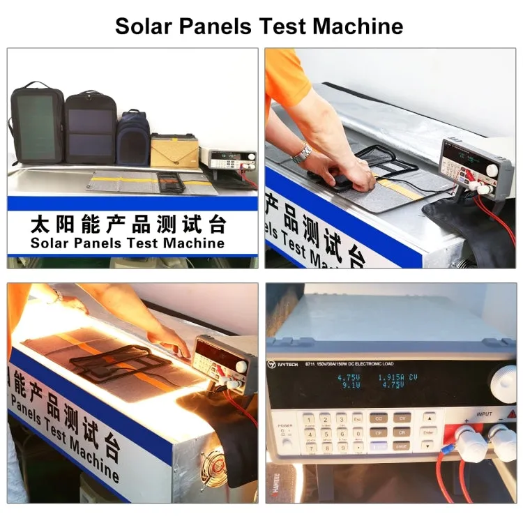 HAWEEL 14W Solar Panel Power Backpack Laptop Bag with Handle and 5V / 2.1A Max USB Charging Port